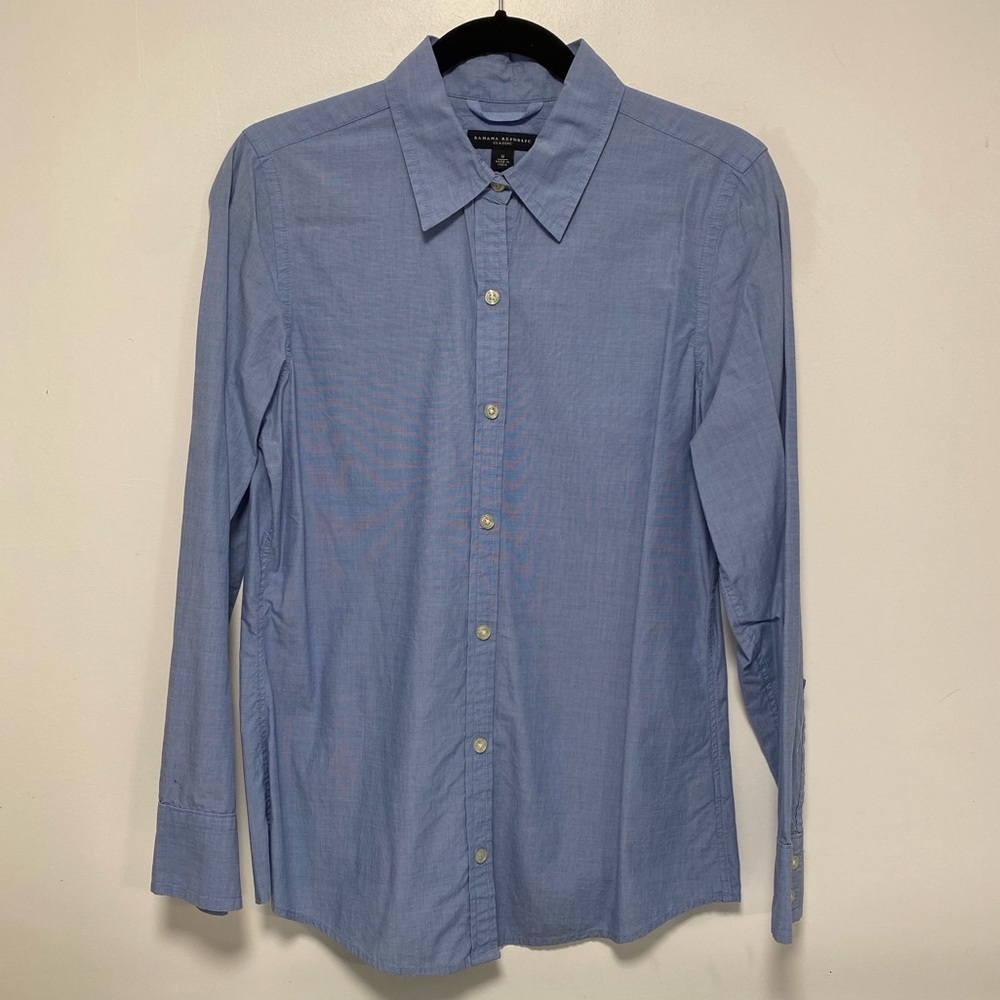 Classic blue button down shirt